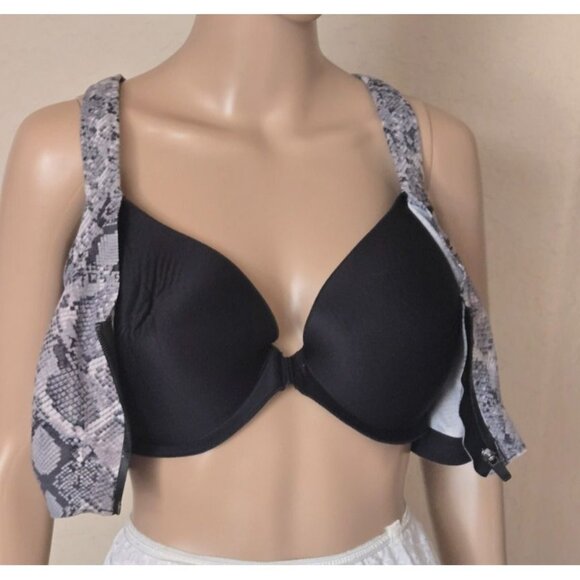 Victoria's Secret Knockout Front Close Sports Bra Gray underwired size 36DDD - Picture 4 of 6